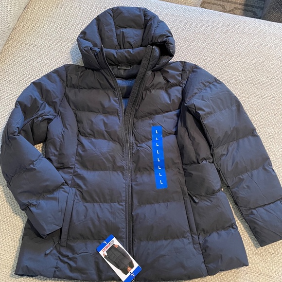 32 Degrees Heat Women’s Bomber Jacket Blue Large New with tags - Picture 4 of 7